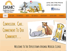 Tablet Screenshot of doylestownanimalmedicalclinic.com